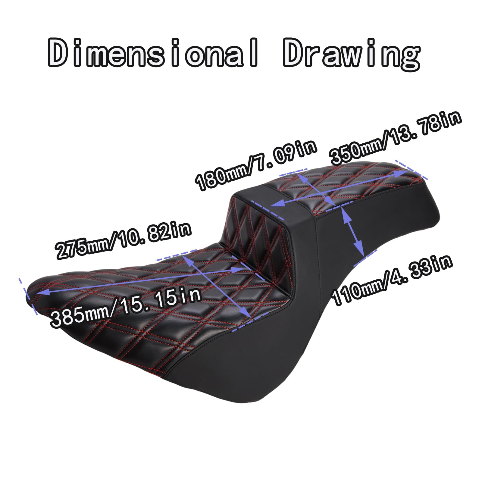 Amazon.com: NANSENJPMP Motorcycle Two Up Seat for Harley Street