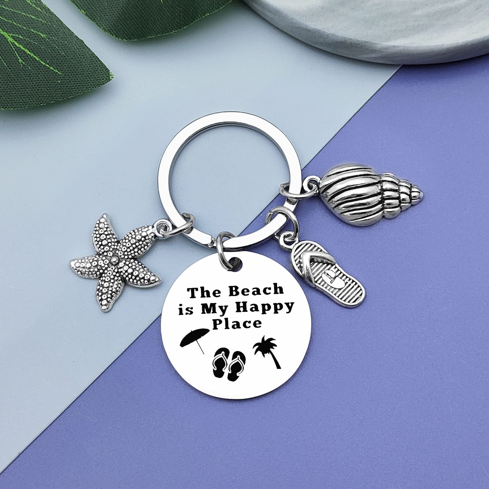 Summer Vacation Gift for Beach Lover Keychain Beach Themed Gift for Women Men Summer Vacation Keychain for Friend BFF Christmas Graduation Birthday Presents for Him Her