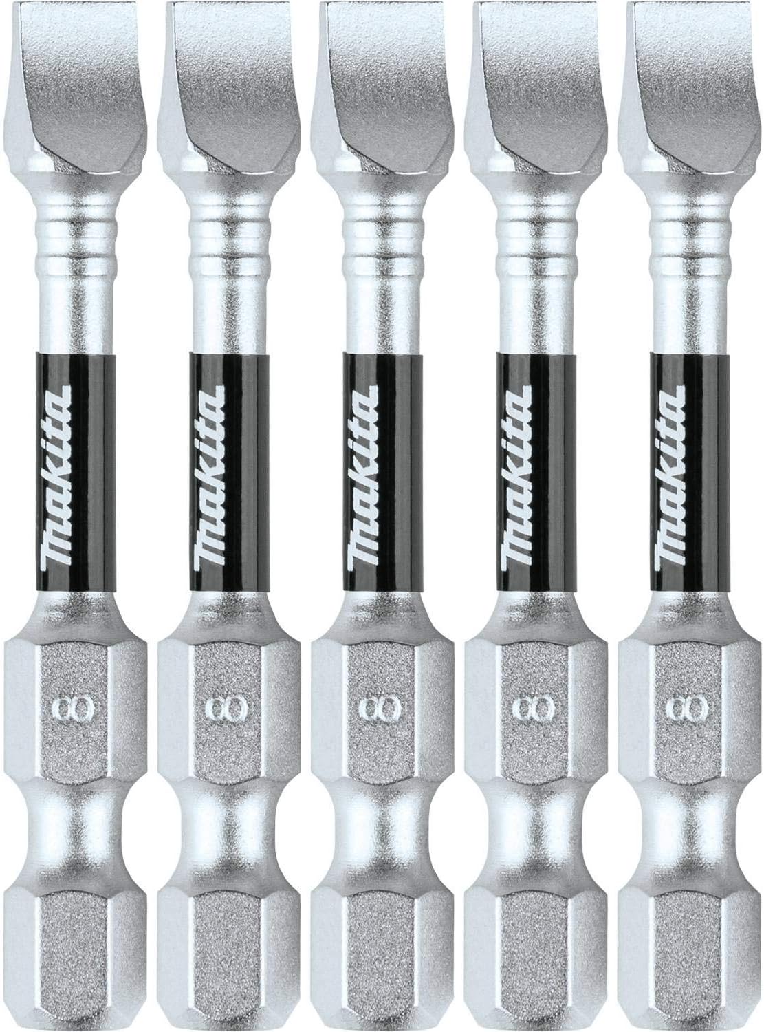 Makita E-01024 Impact XPS™ #8 Slotted 2" Power Bit, 5/pk