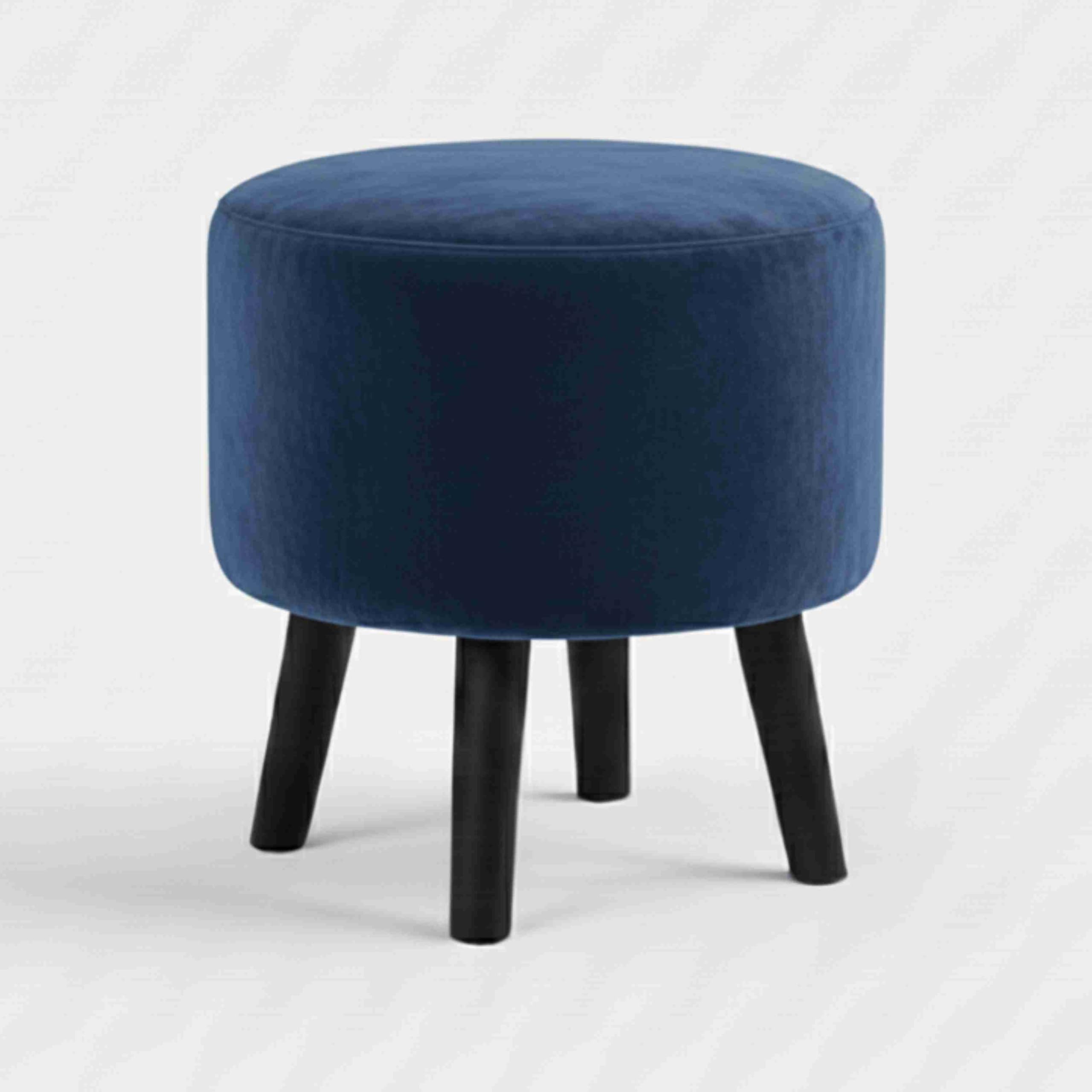 FLIPSSHOPPEE Ottoman Stool Pouffes for Living Room, Kitchen, House, Furniture, Round Soft Padded Foot Stool with Solid Wood Legs Footrest Stool for Chair, Sofa, Bed, Dressing, and Décor (Blue)-image-33