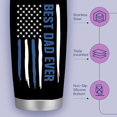 Miniatura 3 de Nudida Vaso de regalo para papá, cumpleaños, día del padre mejor taza de viaje de café, regalo de Navidad, acero inoxidable, aislado, 20 onzas, de