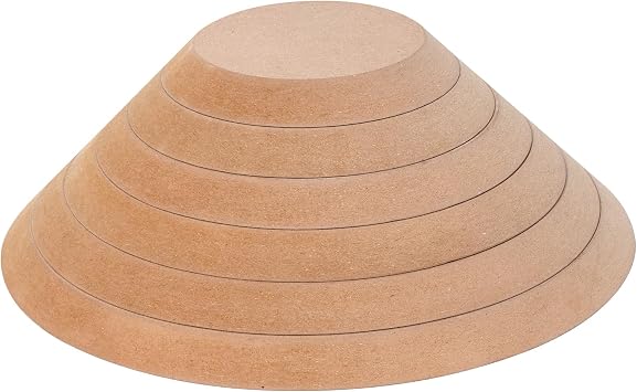 LEOLIO 6 Pcs Ceramic Mold for Clay, Wooden Pottery Clay Molds for Pottery, Elegant Ceramic Plate for Slump Tools and Handbuilding Craft Round, 5.0-11.0"