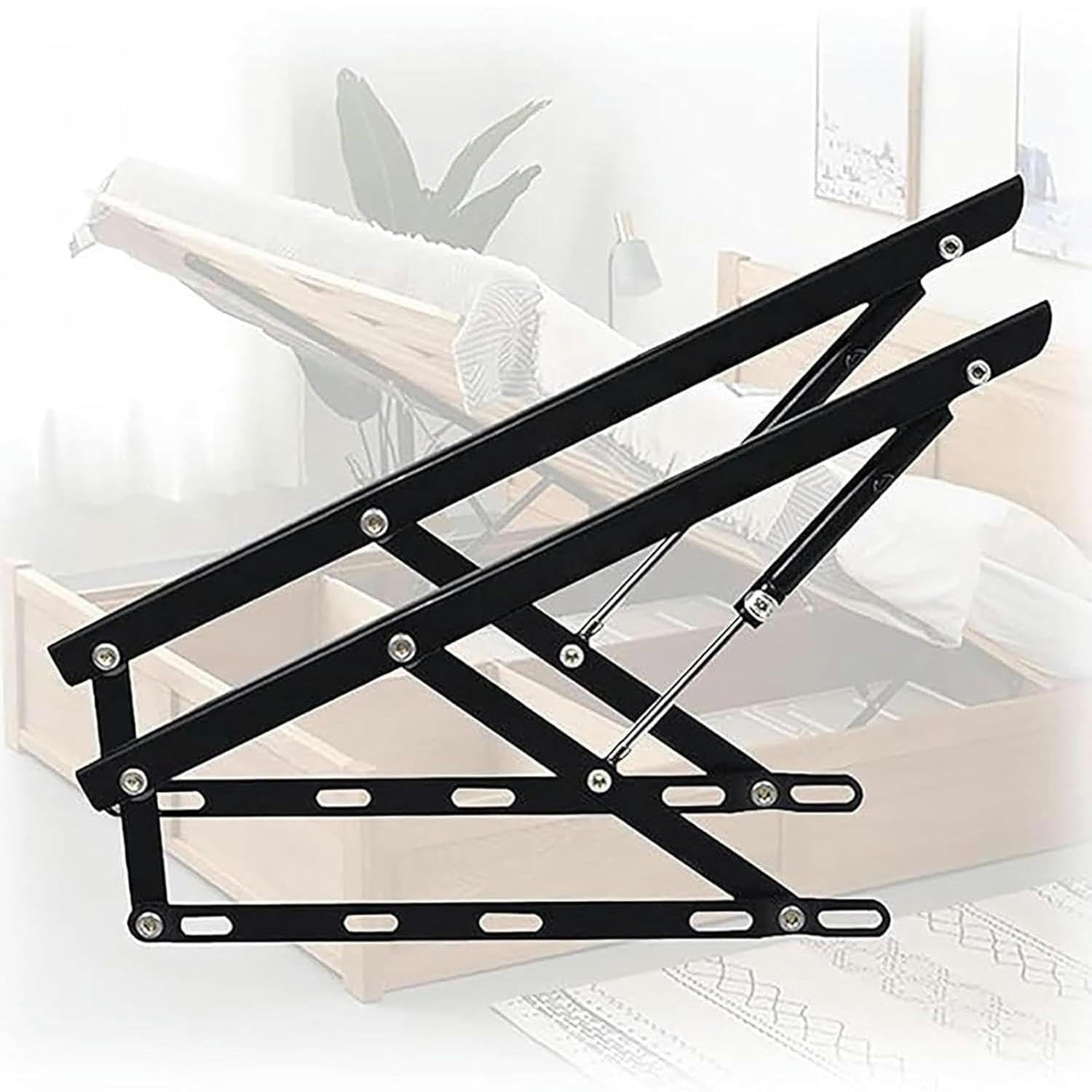 DFGHNBVC Gas Spring Bed Lift Kit - Heavy Duty Pneumatic Mechanism For Underbed Storage Solutions,80Cm