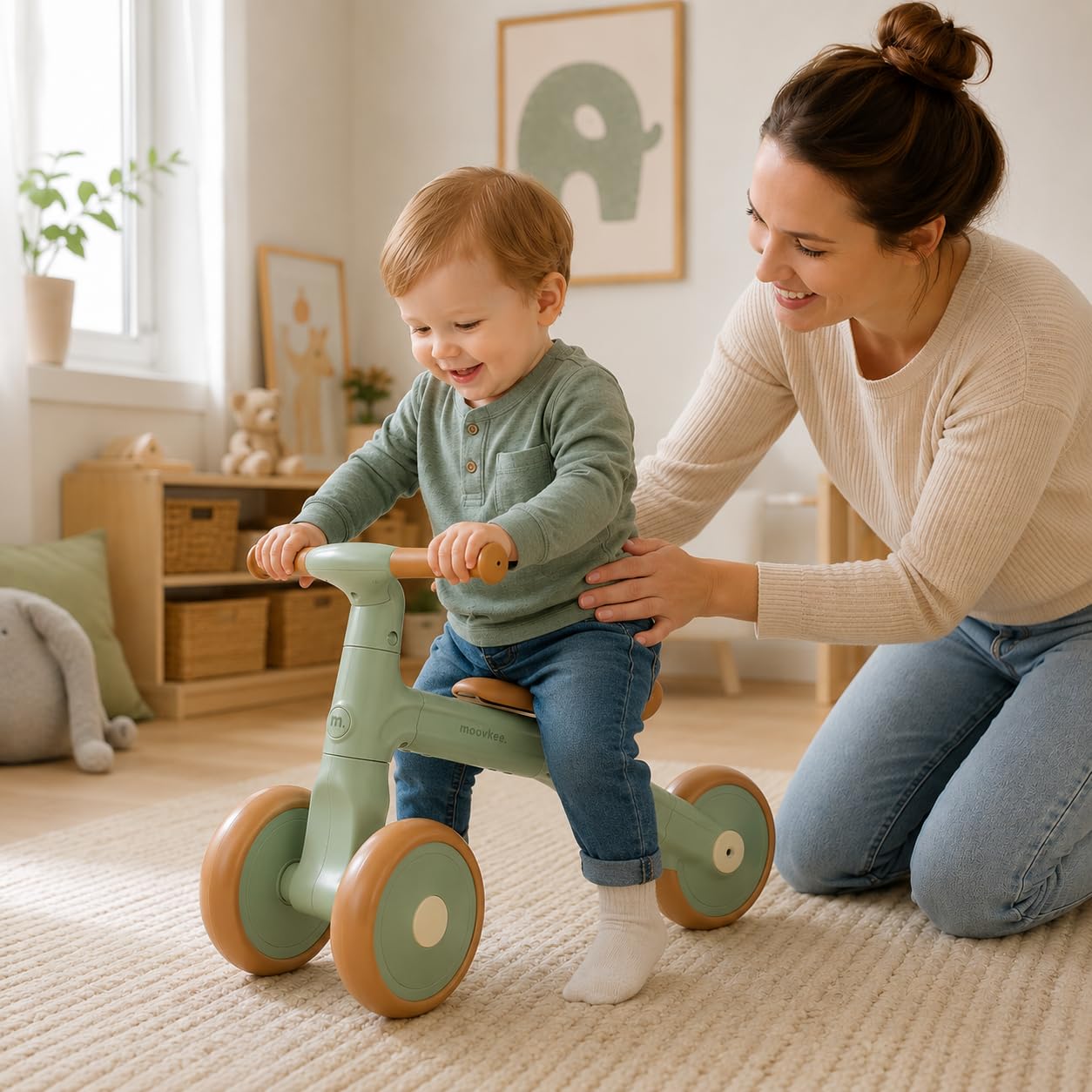 3-in-1 Laufrad ab 1 Jahr – Dreirad Todi Mint Fördert Gleichgewicht & Motorik - Kinder Laufrad Mit Pedalen, Höhenverstellbarer Sattel, Ultraleicht