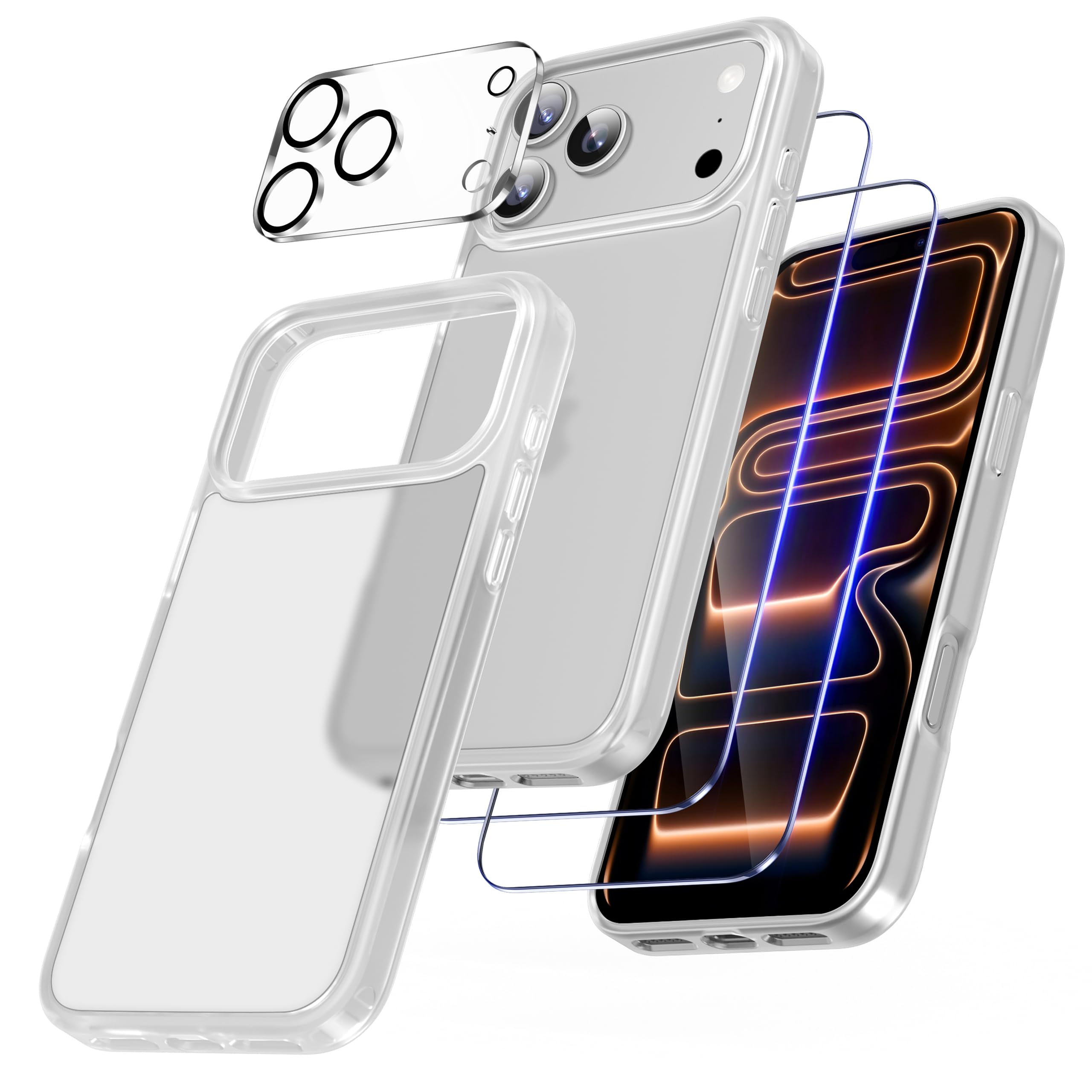 FLLAO 4 en 1 Funda para iPhone 15 con 2 Protector Pantalla y 1 Protector Lente Cámara, [Almohadilla de Aire integrada] Antigolpes Antiarañazos Carcasa 6,1 Pulgadas, Transparente — view 69