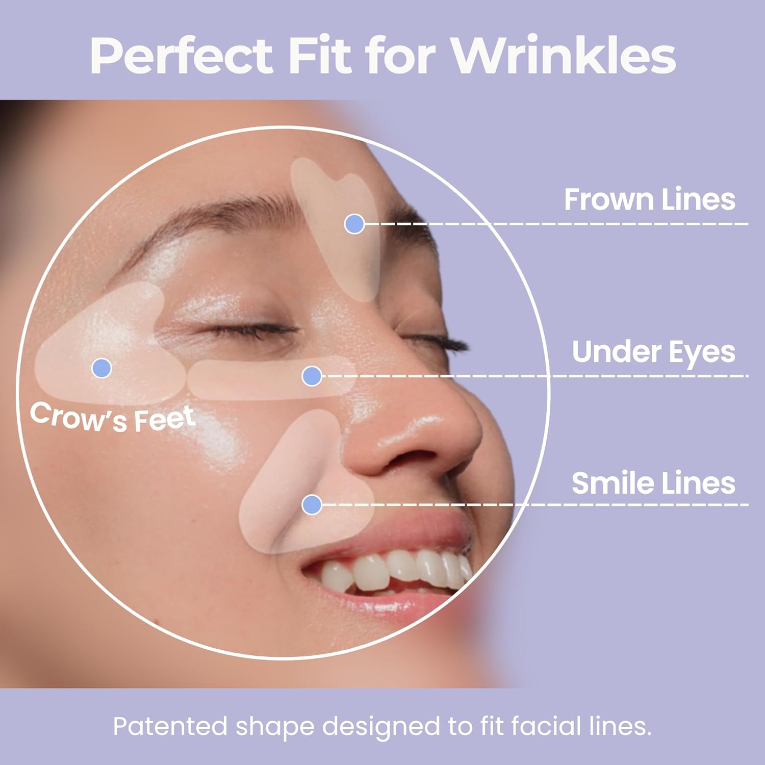 Face Wrinkle Patches – 78 Count | Overnight K-Beauty Skincare with Bakuchiol, Collagen & Peptides | Anti-Wrinkle Tape for Frown Lines, Crow’s Feet & Smile Lines | Made in Korea - Image 3