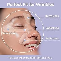 Vista 3 de Face Wrinkle Patches – 78 Count Overnight K-Beauty Skincare with Bakuchiol, Collagen & Peptides Anti-Wrinkle Tape for Frown Lines, Crow’s Feet &