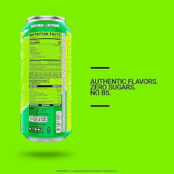 GHOST Energy Drink - 12-Pack, Warheads Sour Green Apple, 16oz - Energy & Focus & No Artificial Colors - 200mg of Natural Caffeine, L-Carnitine & Taurine - Gluten-Free & Vegan