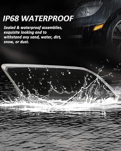 Miniatura 5 de Bestview Luces LED de posición laterales compatibles con Mercedes Benz W204 LCI C250 C300 C350 C-Class 2012-2014, lado del conductor y del pasajero,