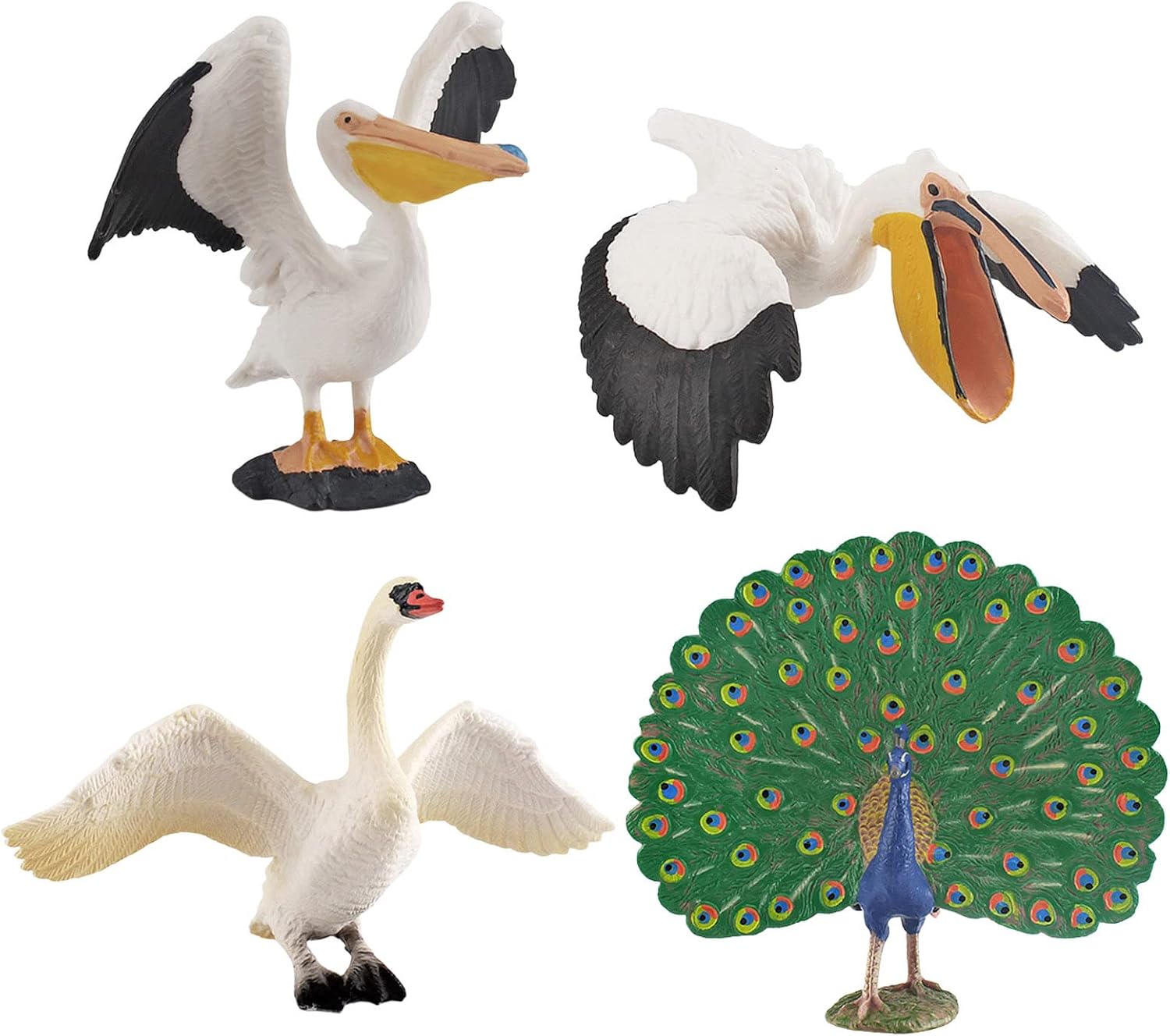 Peacocks Figure Toy, Realistic Textures Bird Figurines, Bird Animal