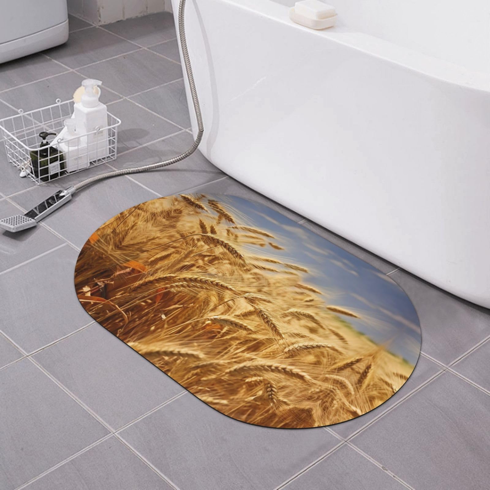 Tapis de douche antidérapant paillasson super absorbant 15,7x60 cm