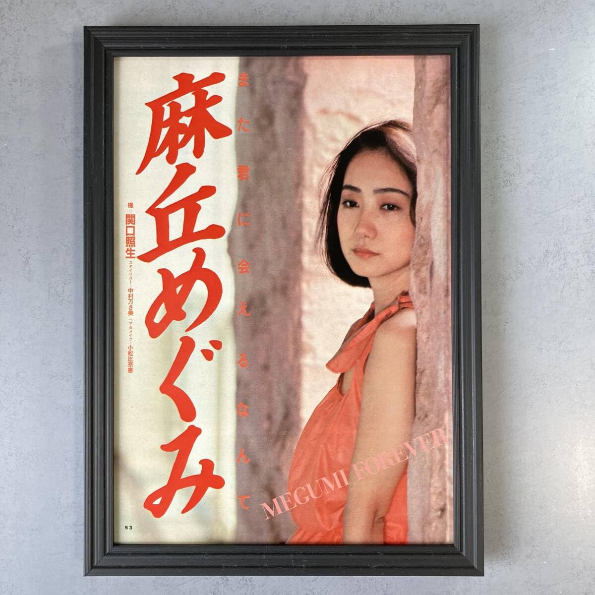 Amazon.co.jp: 額装 麻丘めぐみ グラビア A4サイズ額 ポスター風 