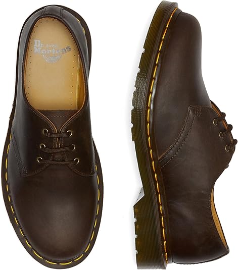 Dr. Martens, 1461 Sapato Oxford de couro com 3 olhos para homens e