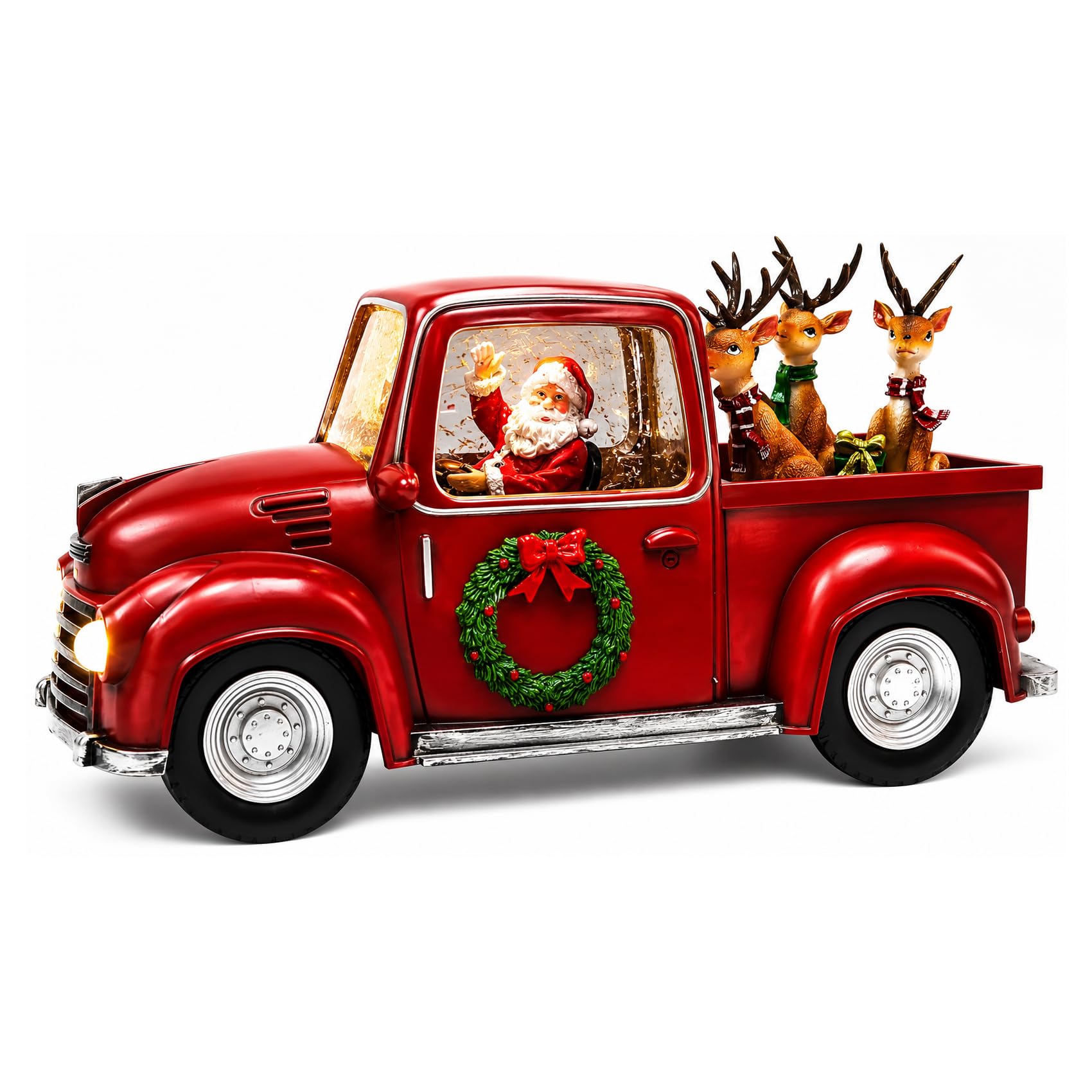 Camion en acrylique et son renne le cadeau de Noël idéal