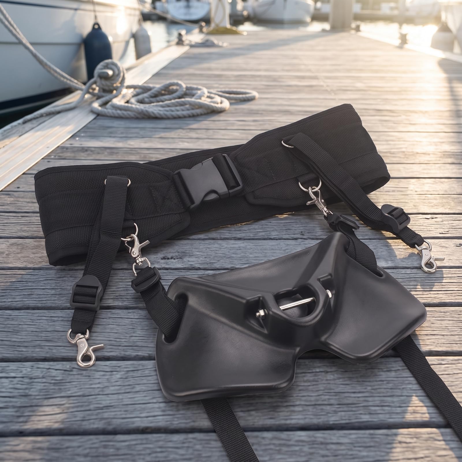 Angel-Kampfgurt mit Bauchstütze gepolstert Hüftgurt mit Kampfplatte ergonomisch Angelgurt für Angler, Drill