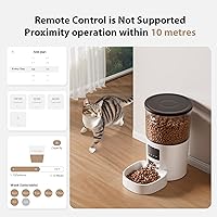 Vista 2 de IMIPAW Comedero automático para gatos, dispensador de alimentos secos con desecante, control de porciones programable, respaldo de energía dual, 10