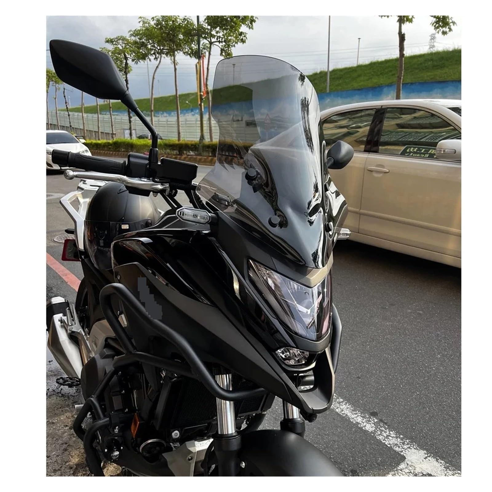 Windschild Für NC 750X NC750 X 2025 + Windschutzscheibe Motorrad Höhe Anhebung Frontscheibe Zubehör(58cm Transparent)