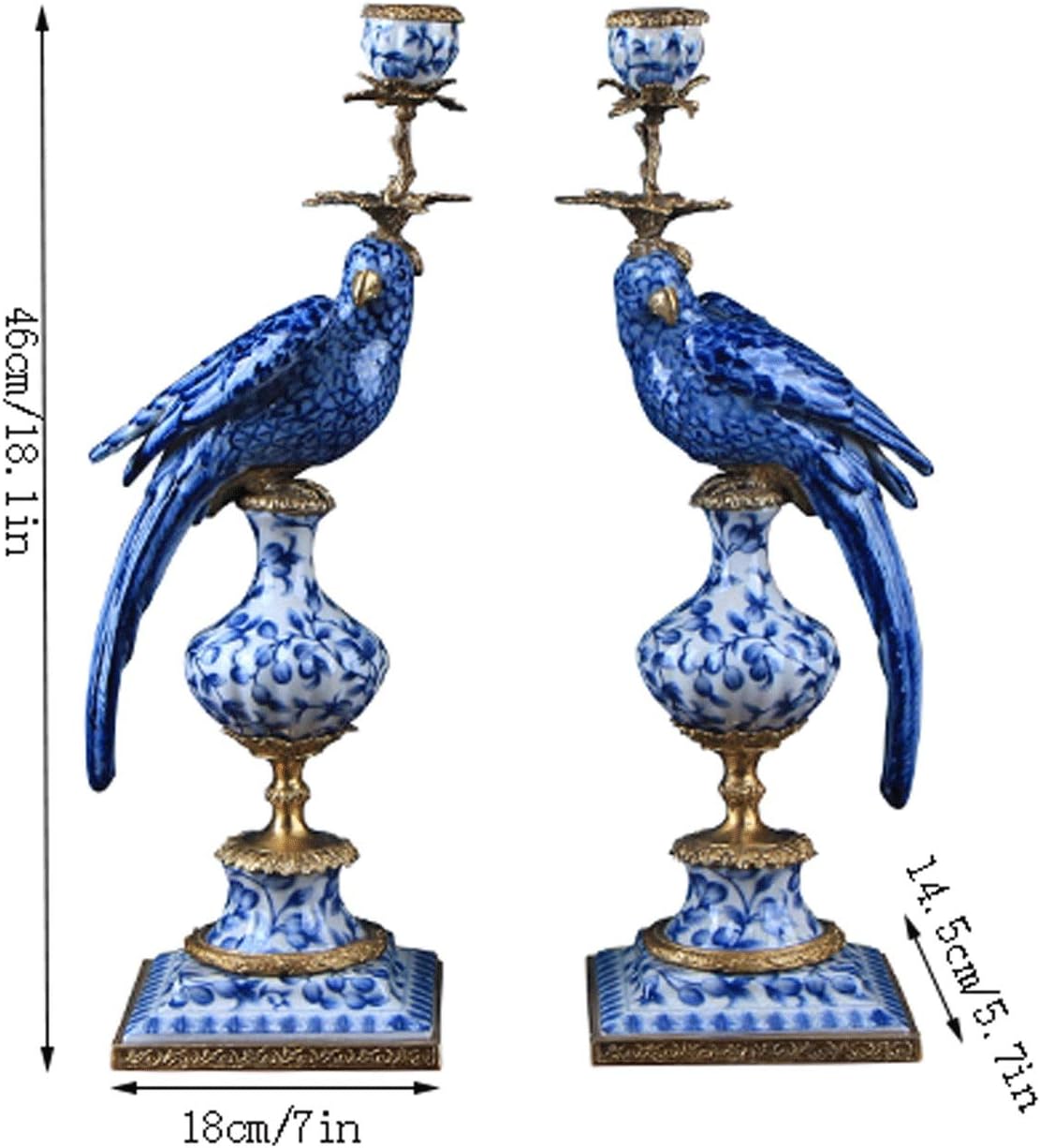 Candle Holderss European Style Ceramic Candle Holder Creative Bird Candlesticks Home Living Room Candle Holder Porch Candle Stand Decoration Decorative Candlestick (Color : A)