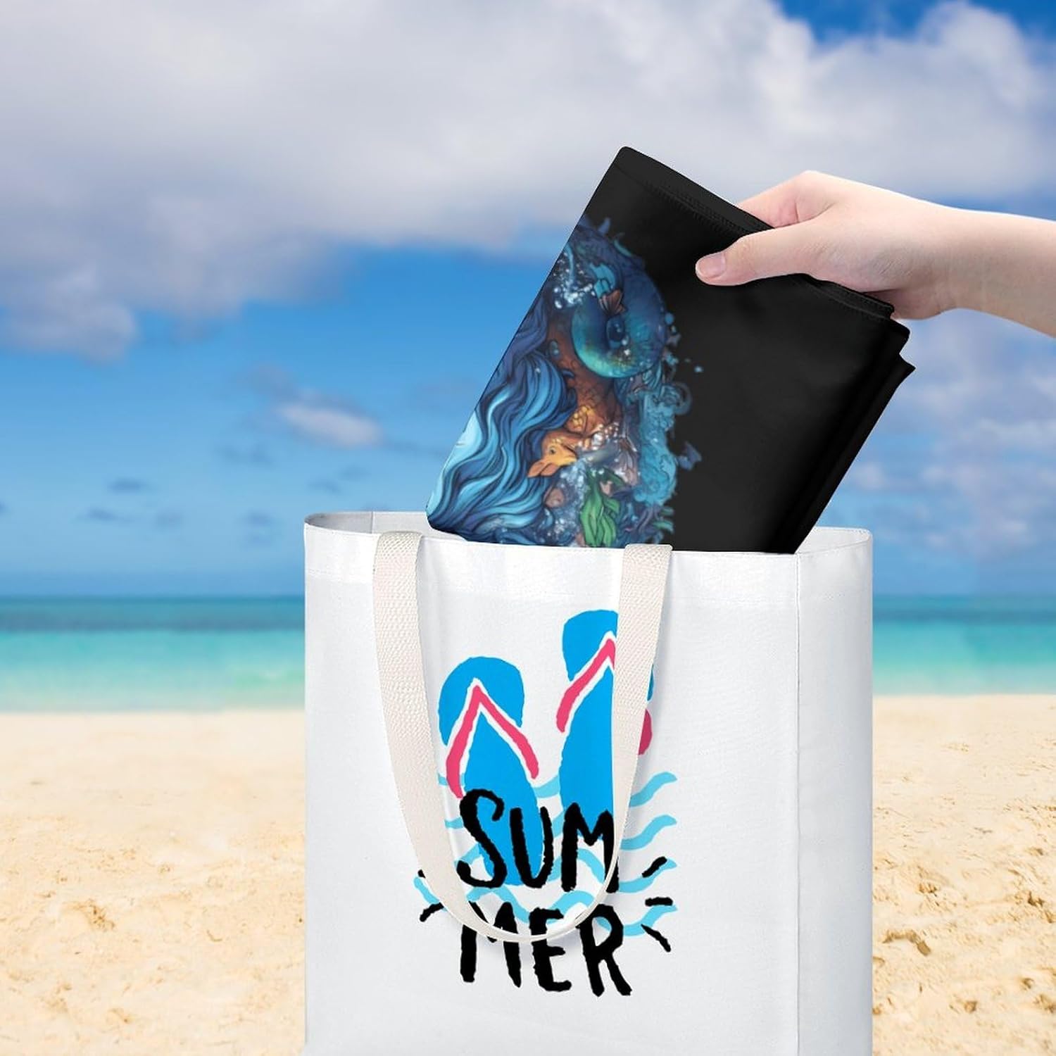 PoseidonGod Oversized Beach Towel Soft Absorbent Pool Bath Swim Towels for Adults Travel Vacation Gifts 130x80cm