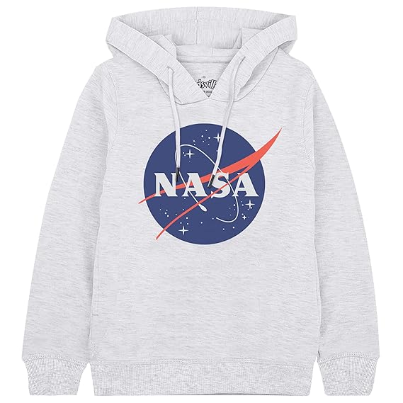 Kidsville NASA Grey Hoodies for Boys, 7 Years-8 Years