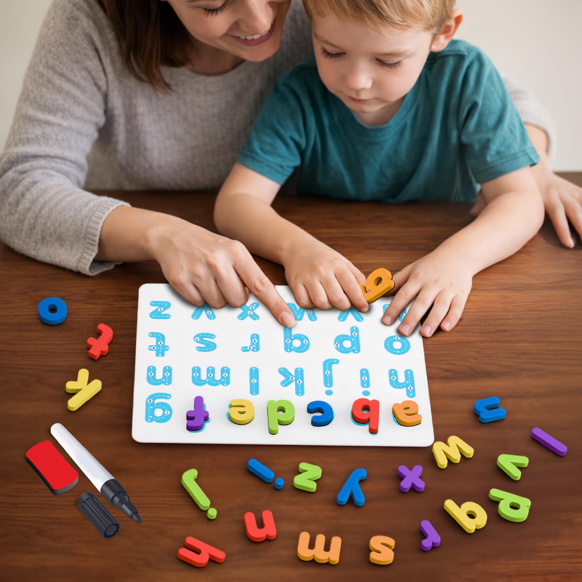 Play Panda Learn to Write Small Letter Magnetic Learning Board Game for Kids