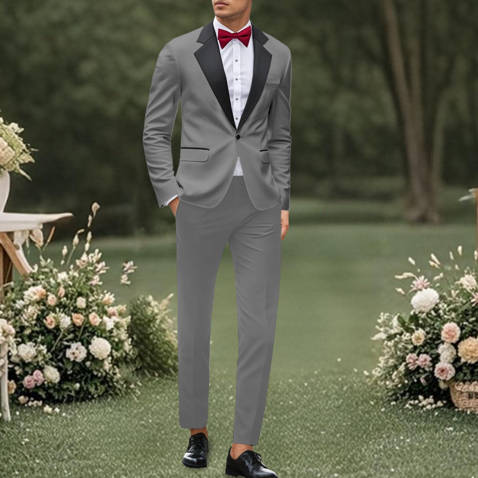 Abiti da uomo per eventi, feste, matrimoni e uso quotidiano. Vestibilità sottile con un design elegante scollatura. Versatile per tutte le stagioni per uomini moderni.