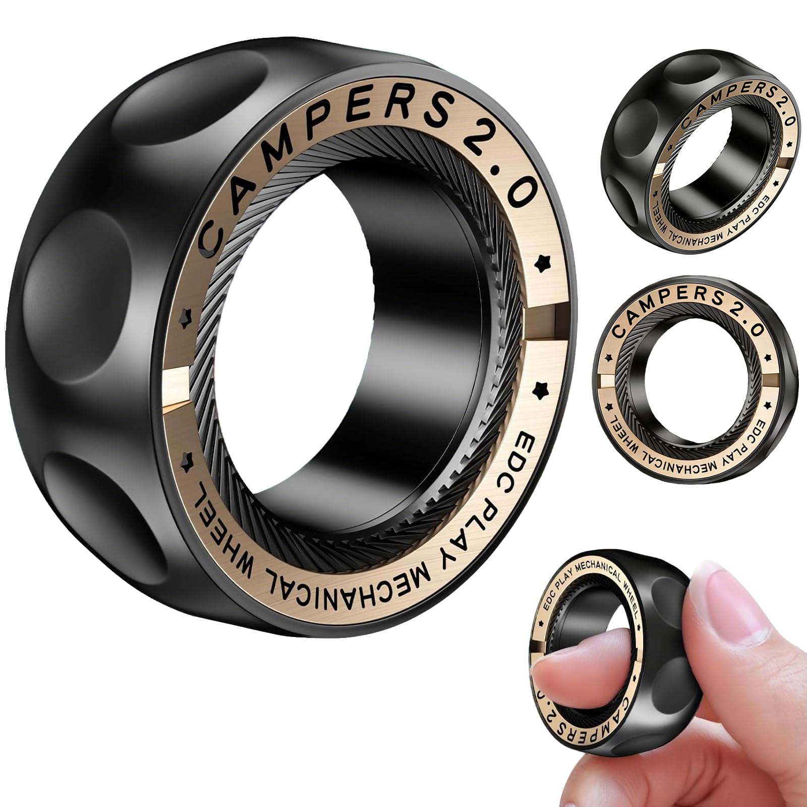 Anillo Anti-estrés Fidget Slider De Metal Con Imanes – Giratorio, Táctil, Portátil, Regalo Original Para Hombres Y Mujeres