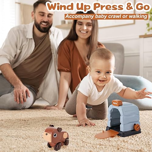 Miniatura 4 de Juego de autos de juguete y casa, juguetes de oso para niños pequeños de 1, 2 y 3 años, juguetes de autos de carreras para niños con reloj, juguetes