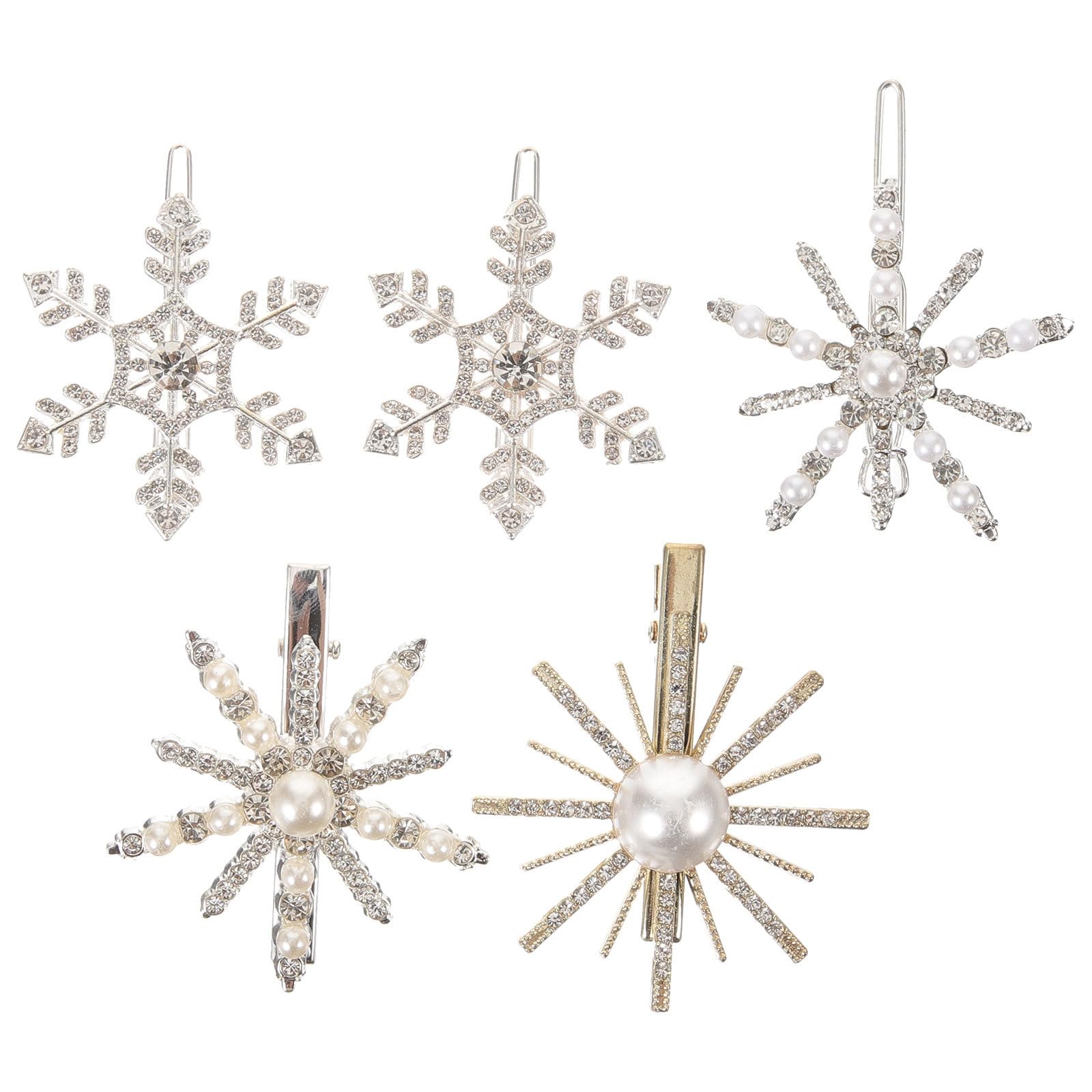 minkissy 5pcs Wedding Hair Clips Clips Elegant Pearl Hairpins for Women Christmas Hair Accessories, Wedding Party Decorations - Image 2
