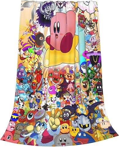 Miniatura 2 de Manta de franela de anime de dibujos animados, suave, ligera, cálida para todas las estaciones, para cama, sofá, 60 x 50 pulgadas