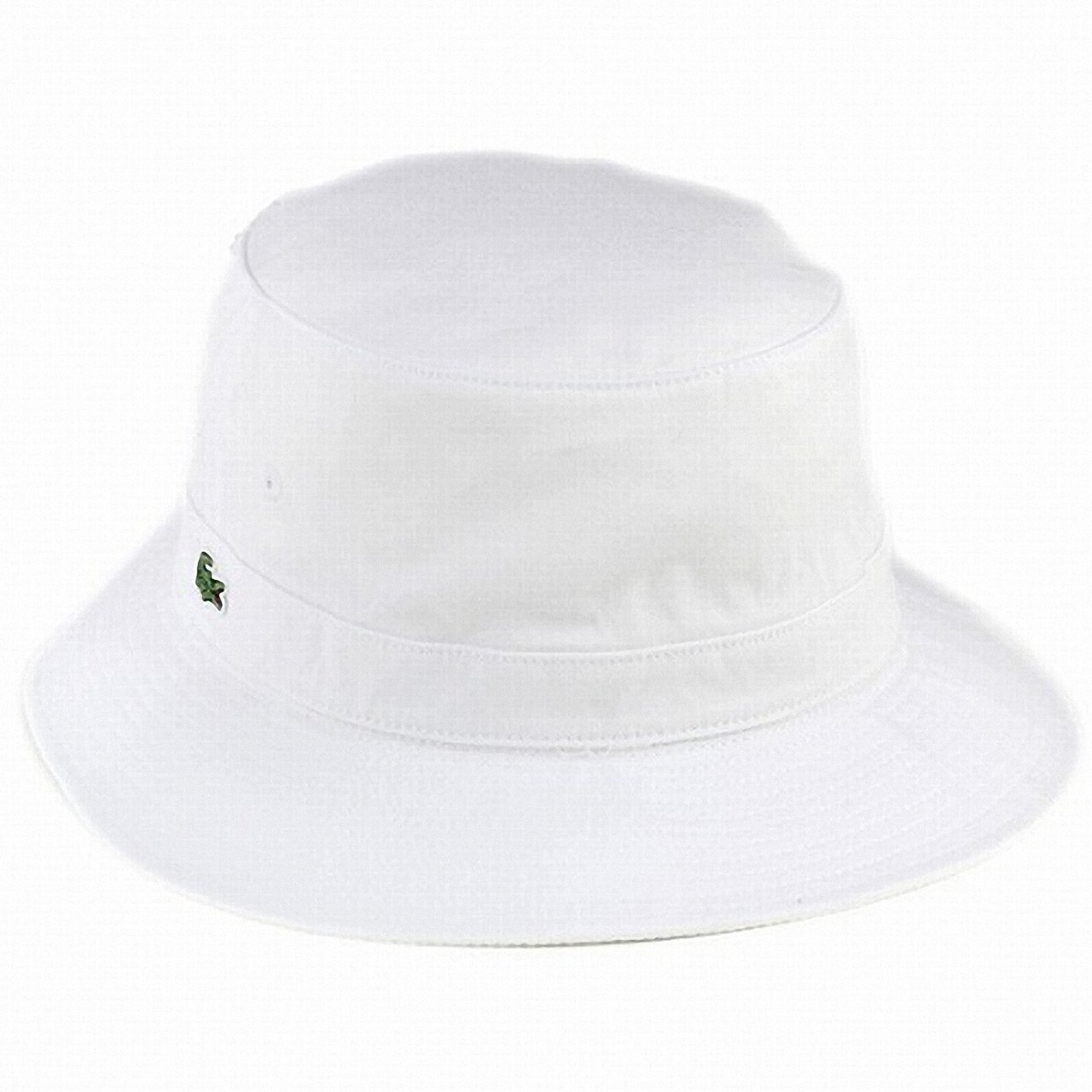 LACOSTE Cotton Bucket Hat White Safari Hat 22.8in 58cm Japan Edition