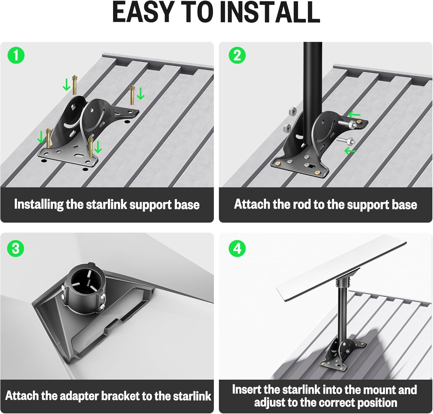 Starlink Gen 3 Tripod Stand & Starlink Roof Mount Gen 3 Combo