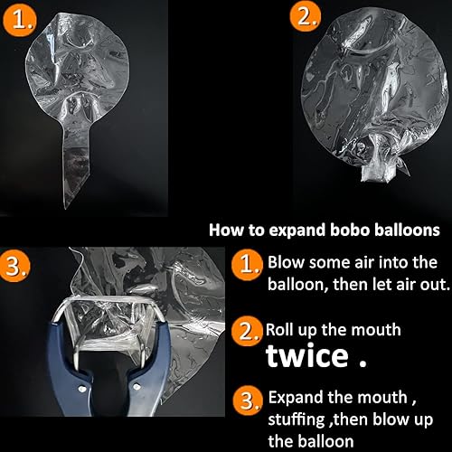 Miniatura 2 de Máquinas de rellenar globos, kit de relleno para globos transparentes, globos Bobo, globos de látex, globos de burbujas para confeti, rosas y flores