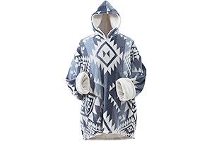 Premium Micro-mink and Sherpa Wearable Mens Blanket Hoodie