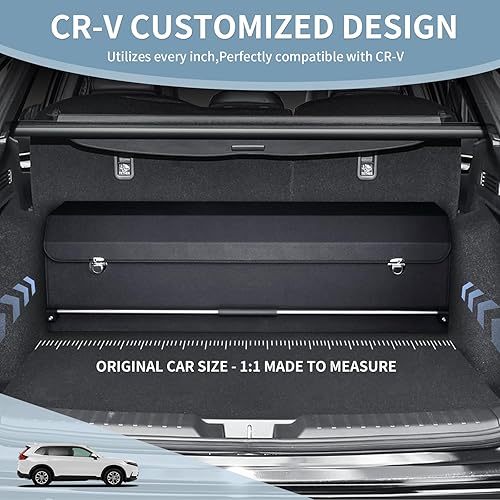 Miniatura 2 de Organizador de maletero de automóvil para Honda CR-V 2017-2022, contenedor de almacenamiento plegable y resistente con tapa y asa, almacenamiento