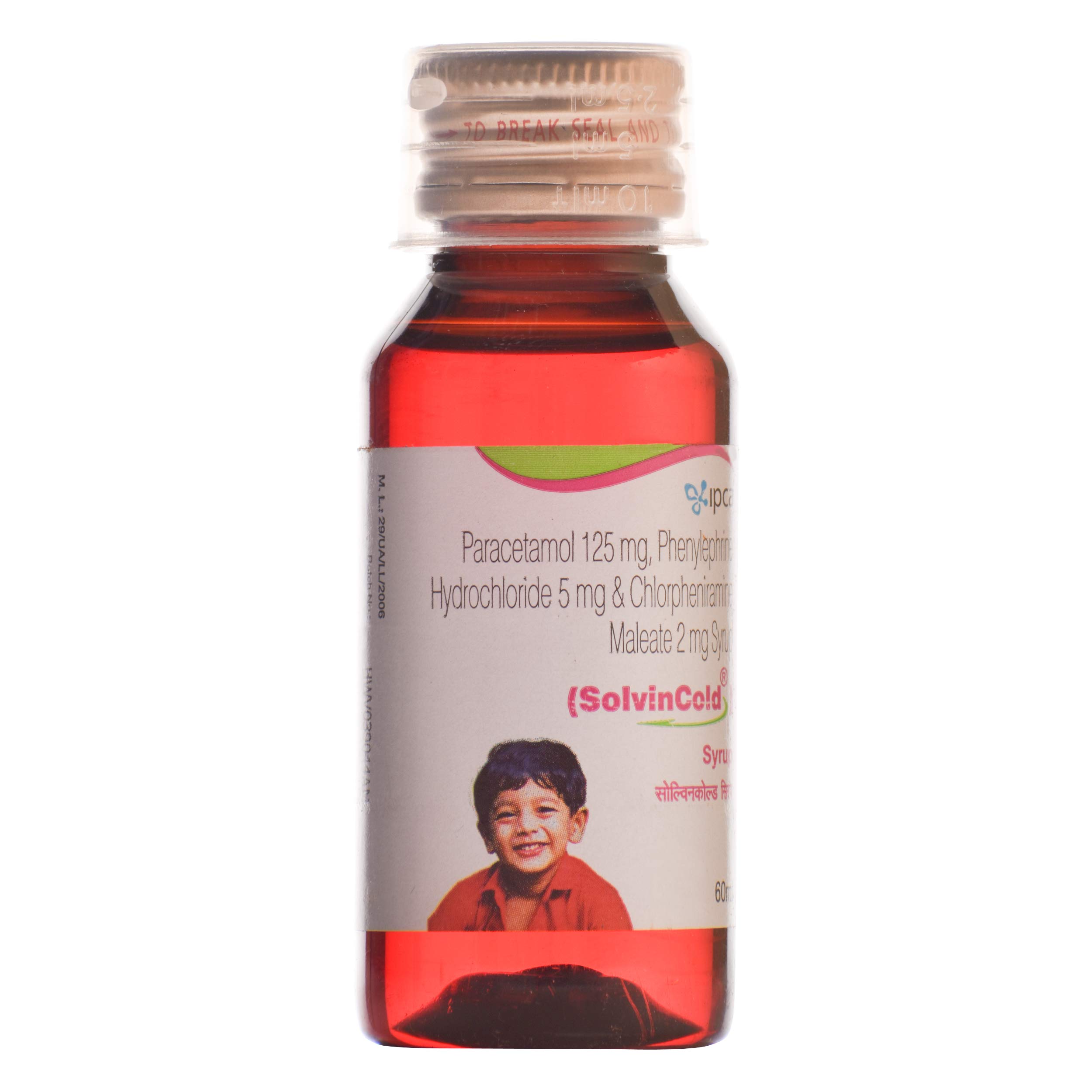 Solvincold - Bottle of 60 ml Syrup