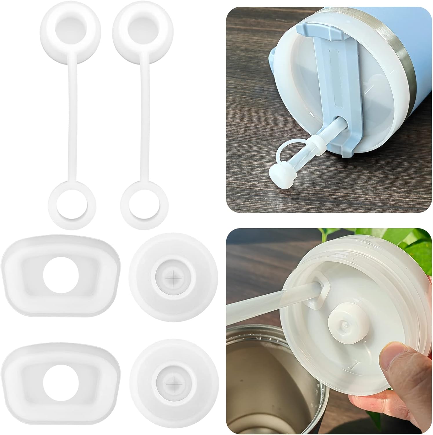 HOMDSG Silicone Spill Stopper Set, Compatible with Stanley