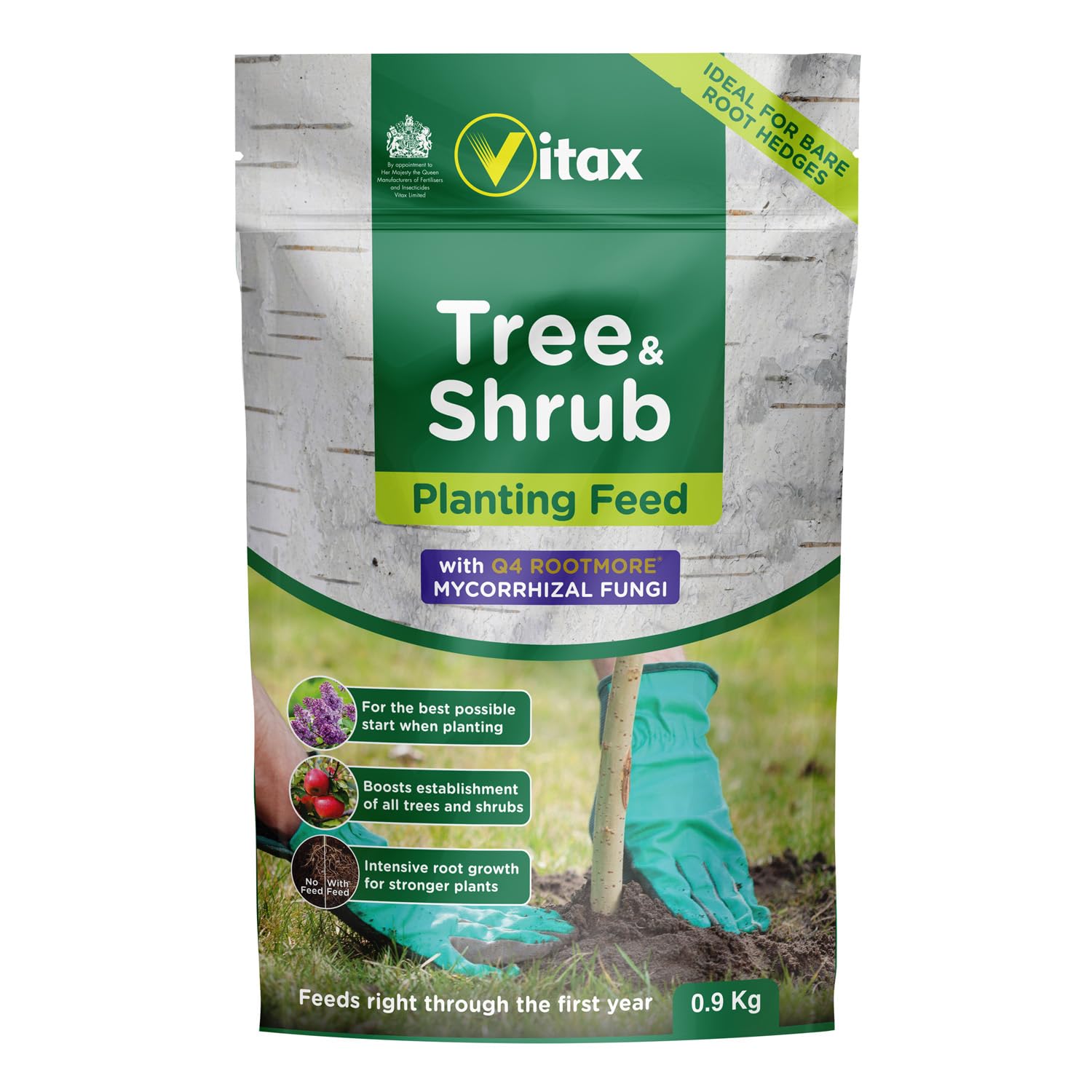Vitax Tree & Shrub Planting Feed with added Mycorrhizal Fungi - 0.9kg Pouch