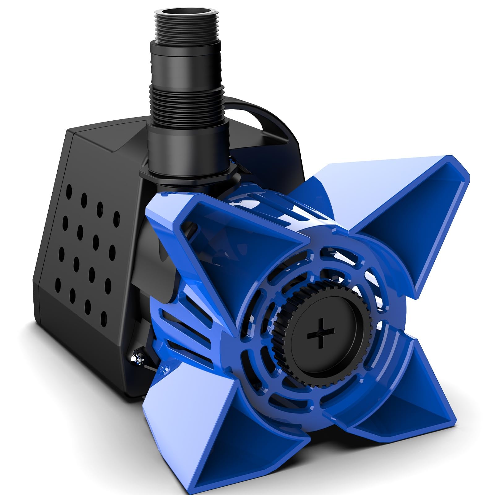 Photo 1 of DECOKTOOL 3200GPH Pond Pump, 200W Submersible Water Pump with 33FT Power Cord & Barrier Bag, 2 Hose Adapters, 20FT. Lift Height for Garden Ponds, Fountains, Waterfalls, Water Circulation (Blue)