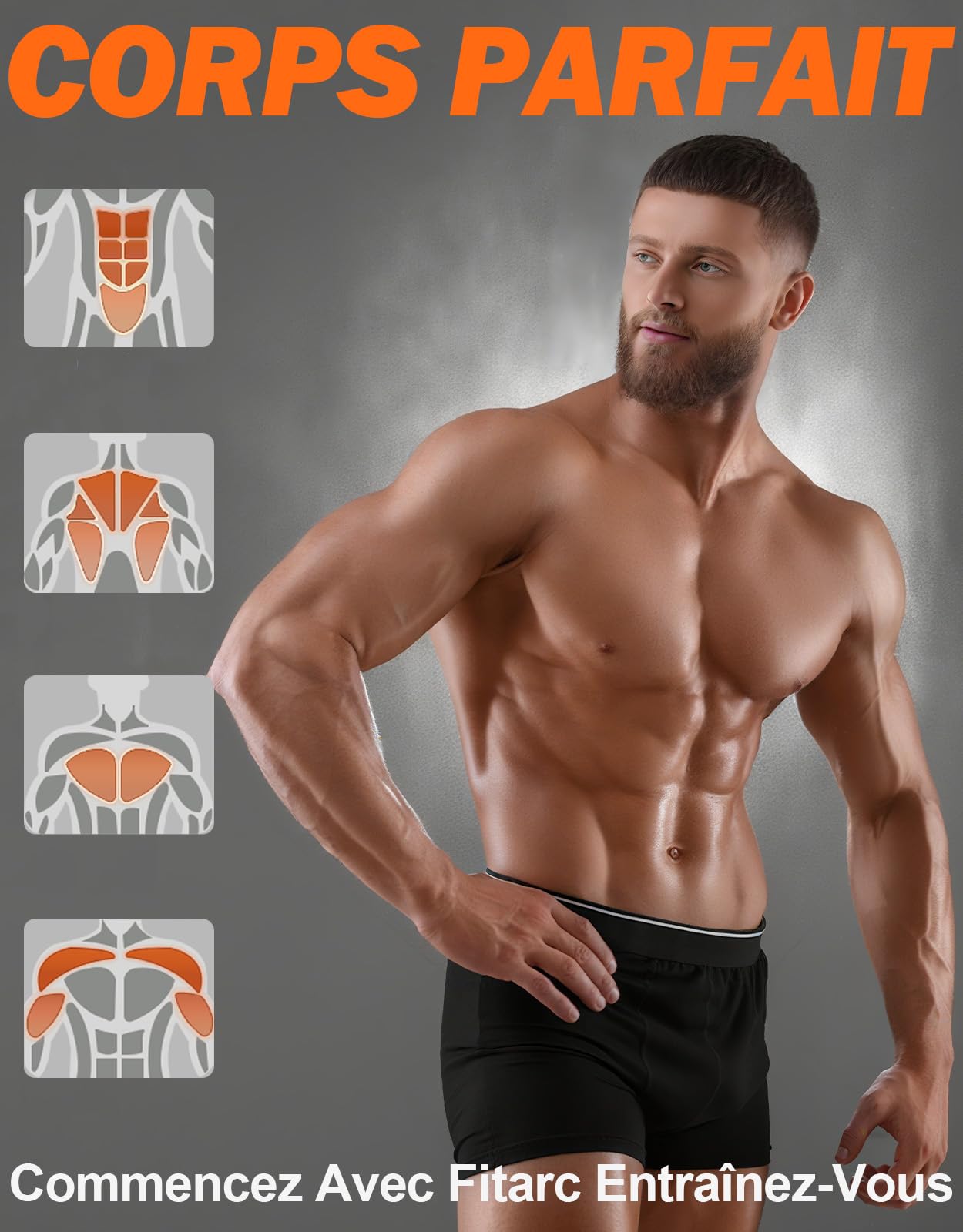 Set d'accessoires pour machine à câbles Fitarc pour salle de sport et entraînements à domicile, accessoires de traction LAT avec prises antidérapantes, orange