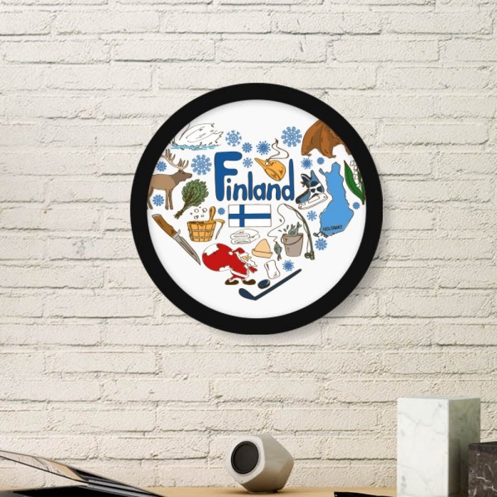 Finlande Amour Coeur illustration paysage pour sac à dos voyage