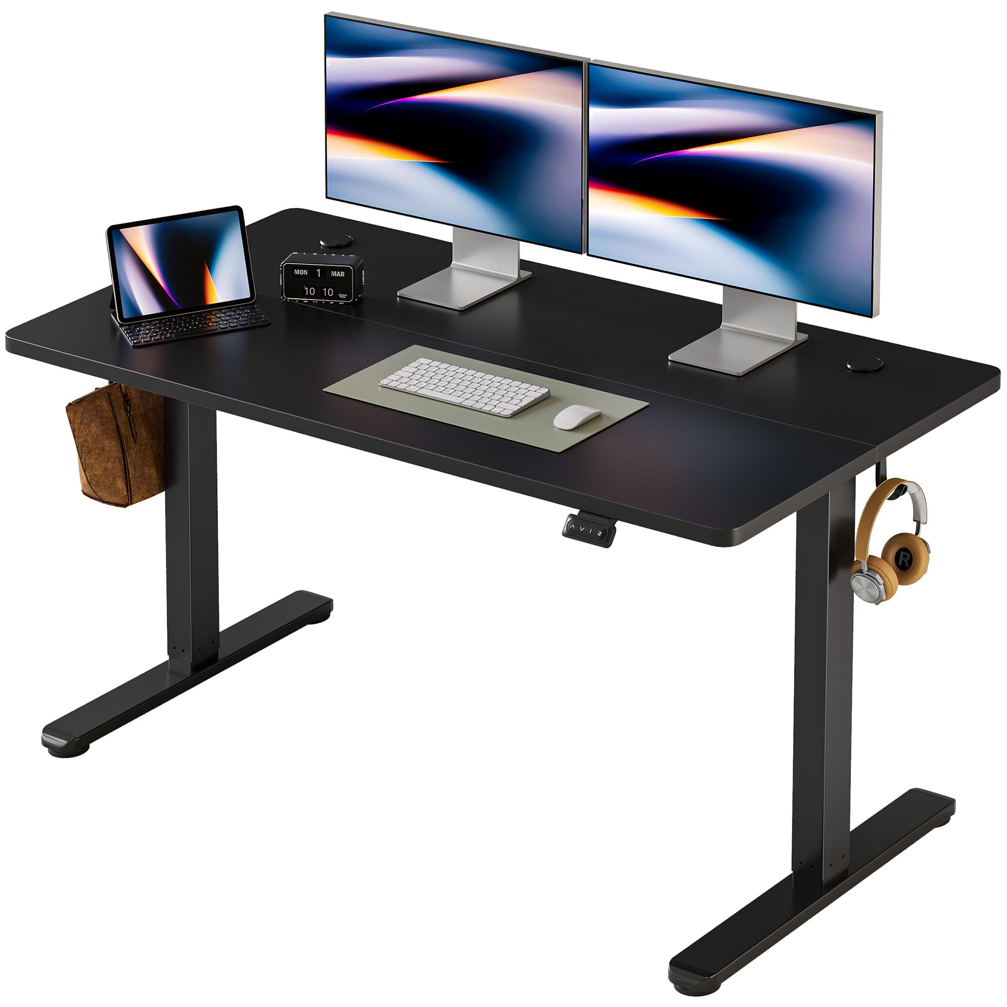 Amazon | FEZIBO 電動 昇降デスク スタンディングデスク 幅140cm 奥行