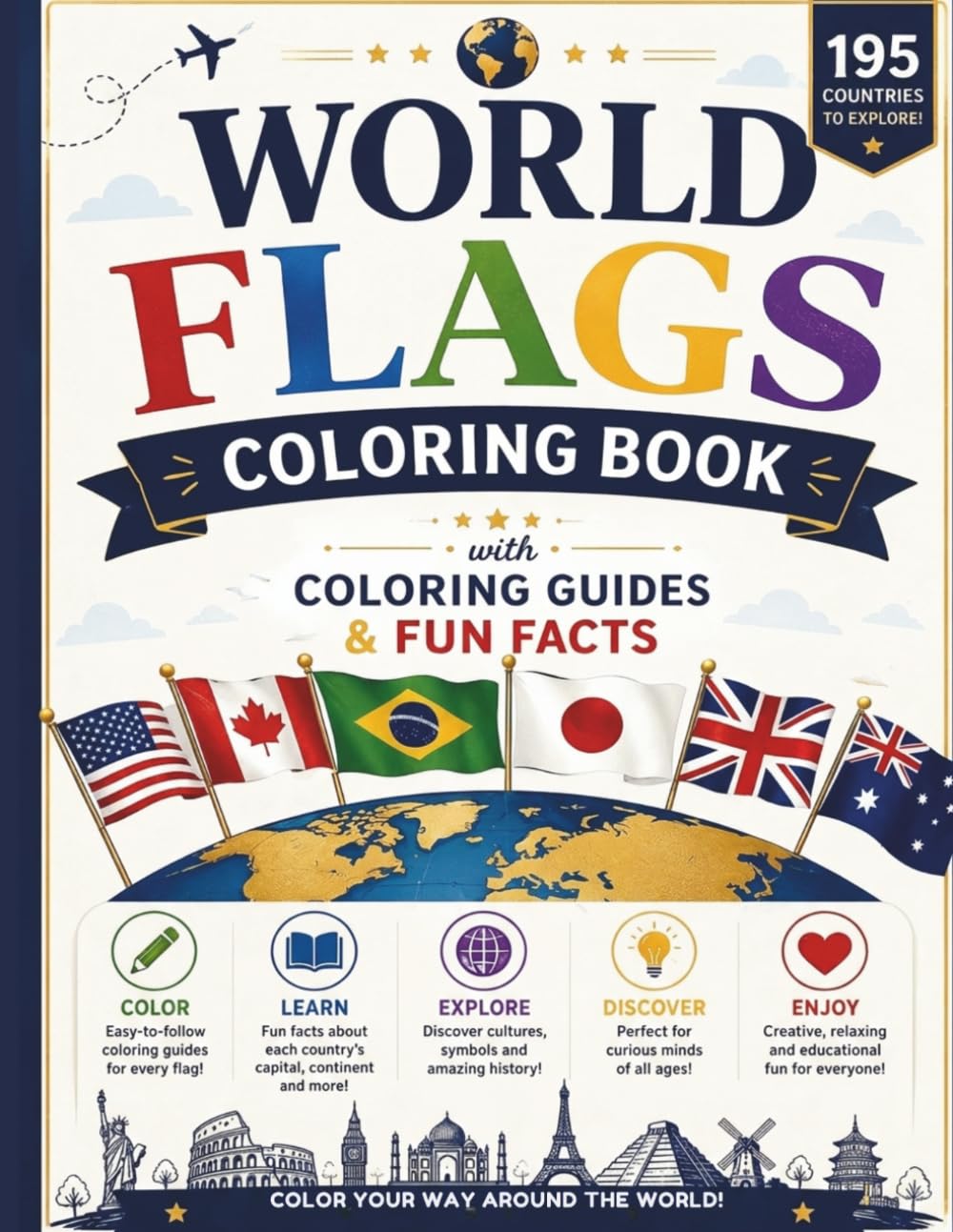 World Flags Coloring Book