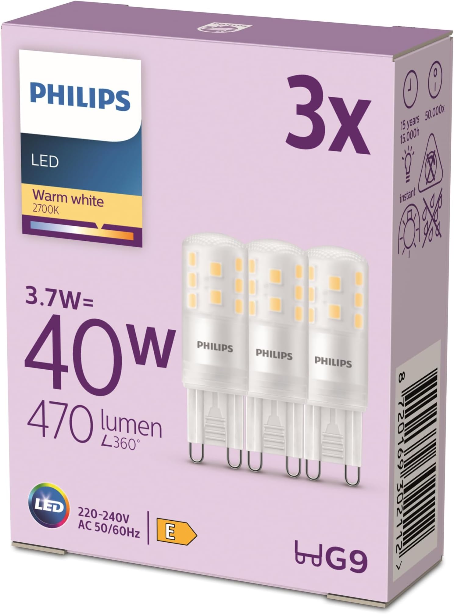 LED 40 W G9 WW ND 3CT/6 EC