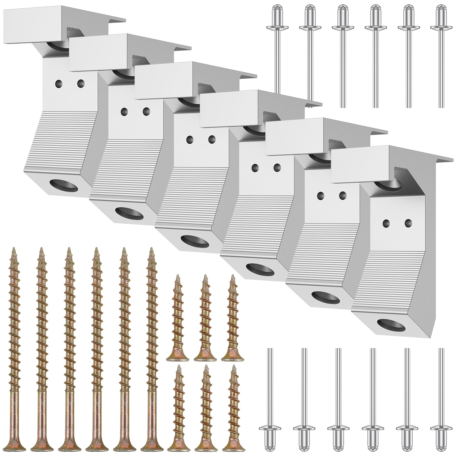 HJJWNDDNG GUANSHANG 30Pcs Squeaky Floor Repair Kit Aluminum Alloy Eliminate Floor Squeak Screws Kit Sturdy Squeaking Floor Fix Nails Floor Gap Fixer Set for 5/8inch and Thicker Floors DR
