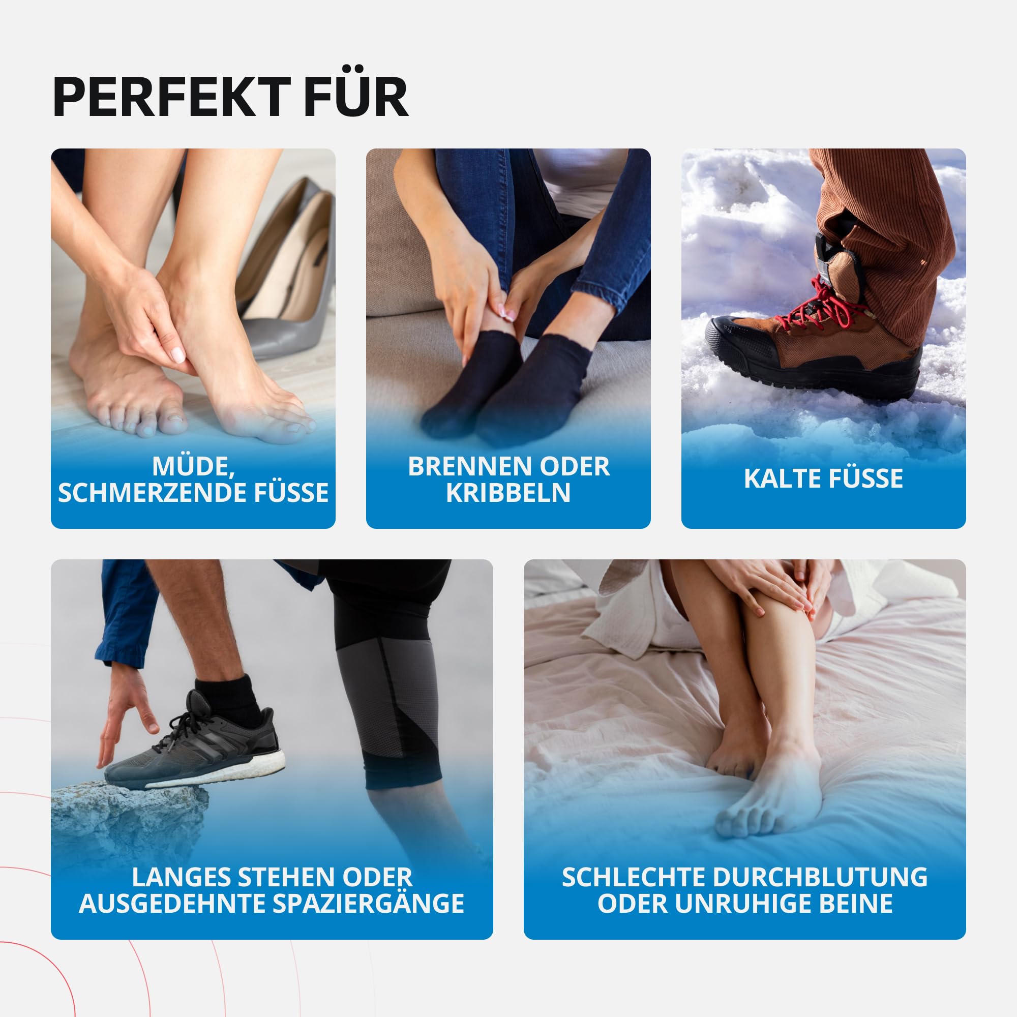 Emsense EMS Fußmassagegerät mit Dreifach‑Technologie zur Förderung der Durchblutung, Elektrischer Fuß‑Massager mit 3 Massage‑Modi & Wärmefunktion für Entspannung & Schmerzlinderung – 1er‑Pack