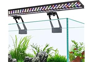 Clip-On Full Spectrum LED Aquarium Light || Adjustable, 9-Color Sunrise-to-Moonlight Mode, Day-Night Dual Timer