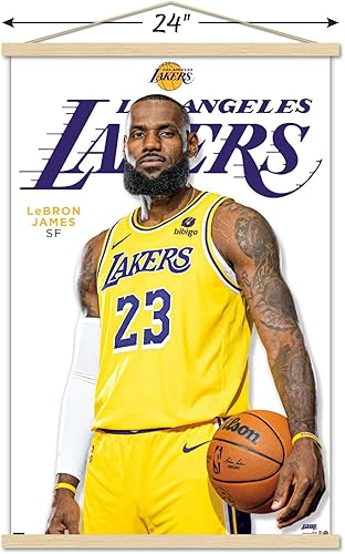 Miniatura 3 de Trends International NBA Los Angeles Lakers - Póster de pared de LeBron James Feature Series 23, 22.37 x 34.00 pulgadas, paquete de impresión y