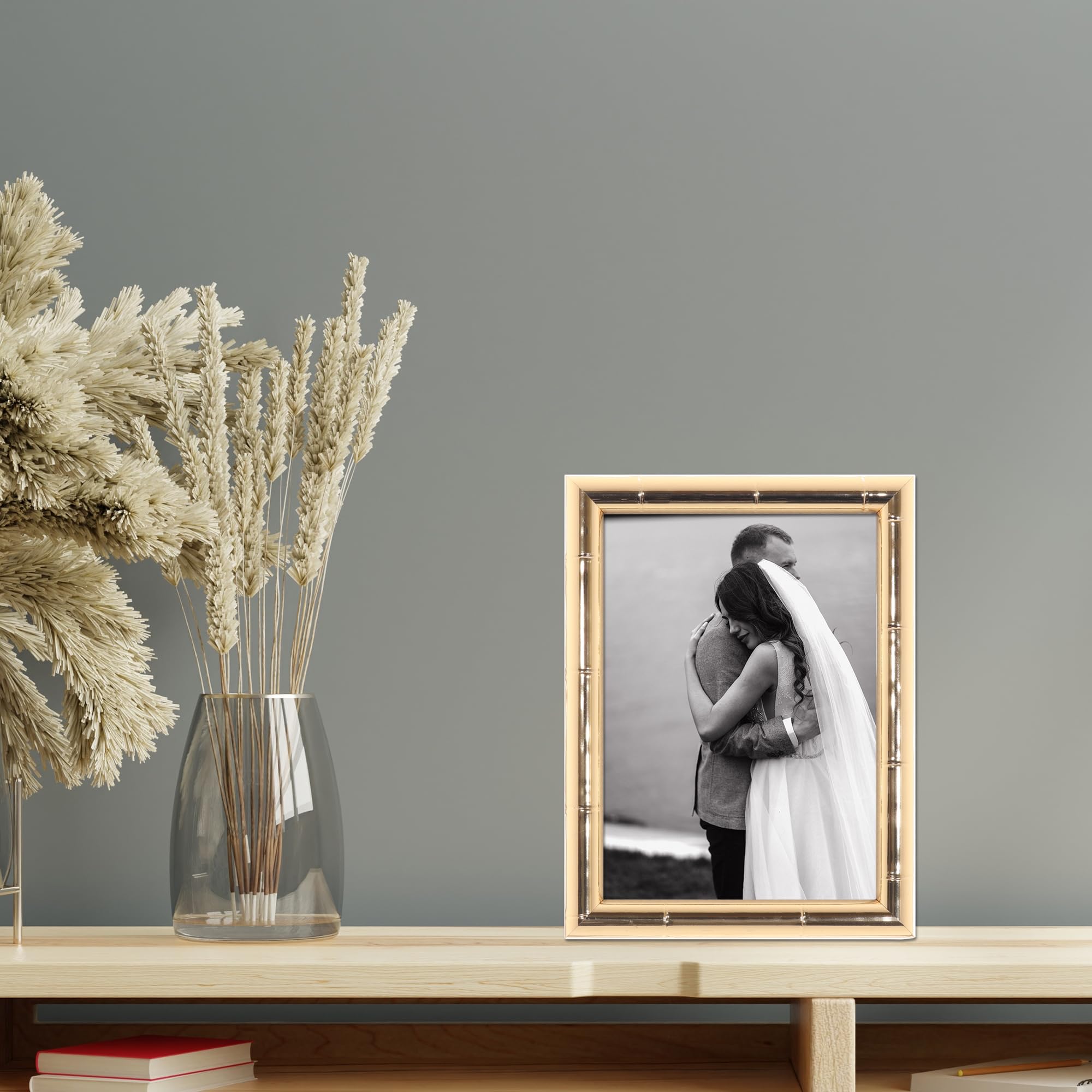 3D Picture Frame  of Prosperity タイ製 Amazon.com - Gold Picture Frame - Bamboo Design - 5x7