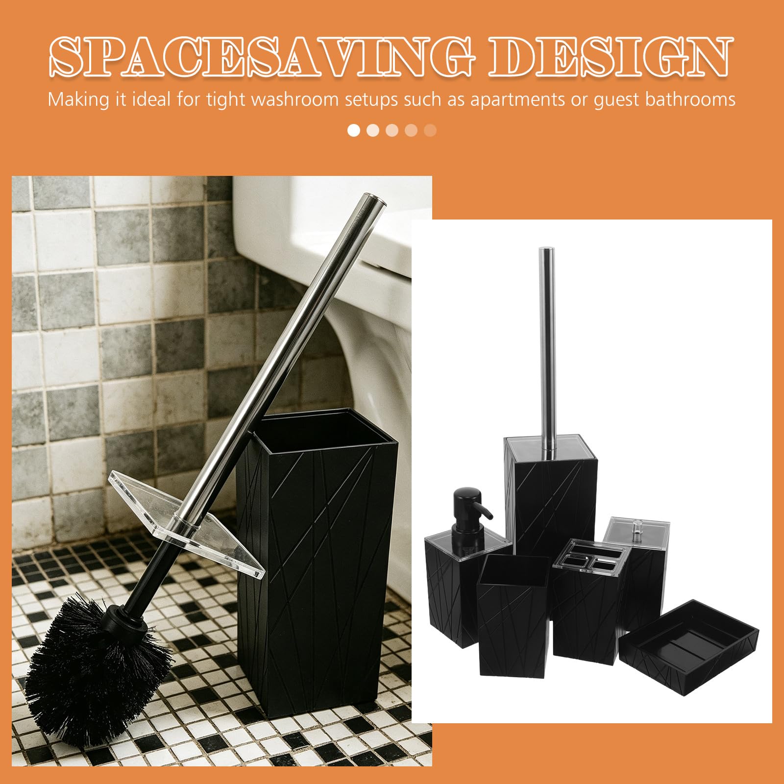 TOYANDONA 1 Juego de Accesorios de baño con Estampado geométrico Grabado